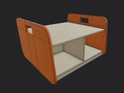 BigBacUp With Tray Orange Low-poly 3D model