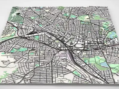 Cityscape Worcester England 3D model