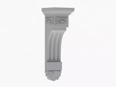 Scroll Corbel 54 - 3D Printable  3D model