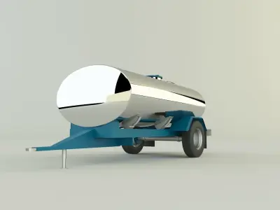 Tractor water trailer 3D model