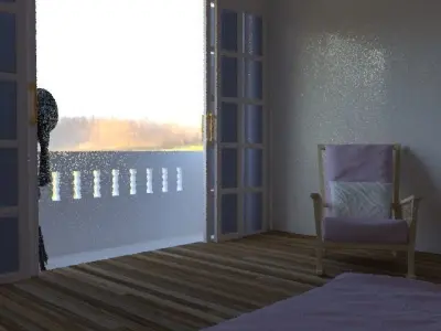 BEDROOM WITH BALCONY  3D model