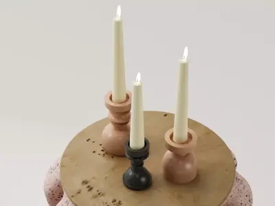 Set de candelabros - porta velas 3D print model