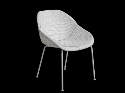 Corinna Side Chair Low-poly 3D model