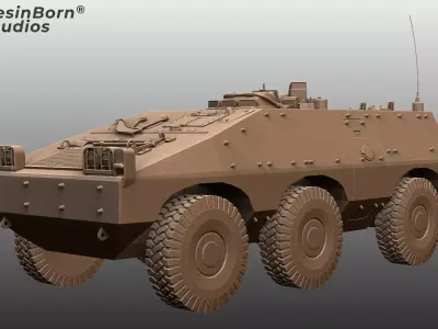Italian Puma 6x6 Armored Personnel Carrier Recon Vehicle 3D model
