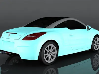 Peugeot RCZ Low-poly 3D model