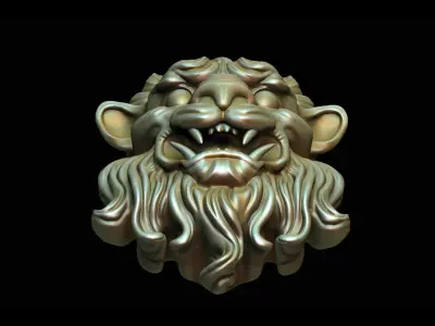 Lion Mask  -  3D Sculpting 3D print model