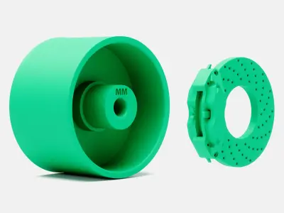 15x10 Centerline Auto Drag Wheel and Brake 3D print model