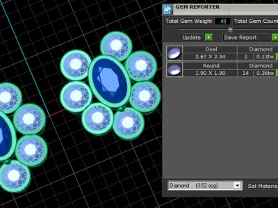 PRECIOUS DIAMOND AND RED RUBY PENDANT 3D PRINTABLE MODEL 3D print model