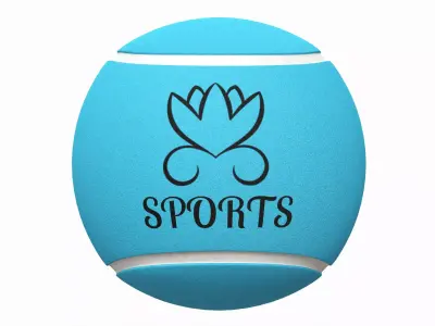 Tennis ball blue 3D model