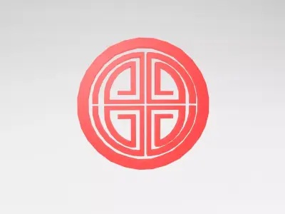 China Type Decoration v1 003 Low-poly 3D model
