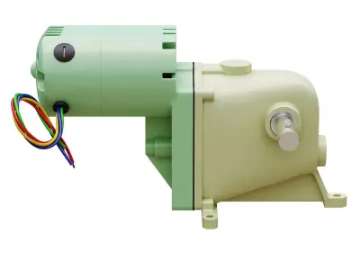 Electric Motor Low-poly 3D model 3