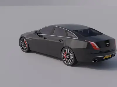 Jaguar XJ  Low-poly 3D model