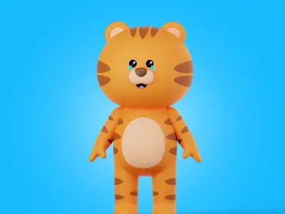 Cartoon Animals Characters Pack 3D model