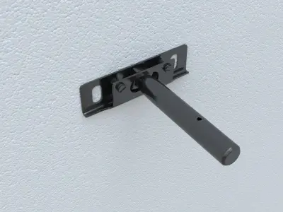 Hinge set of metal brackets Free low-poly 3D model