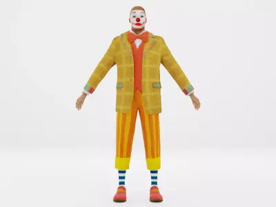 Clown Low-poly 3D model