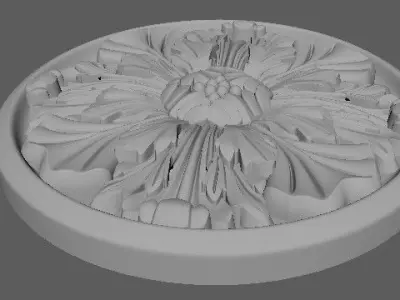 rosette decorative medallion 3D model buy