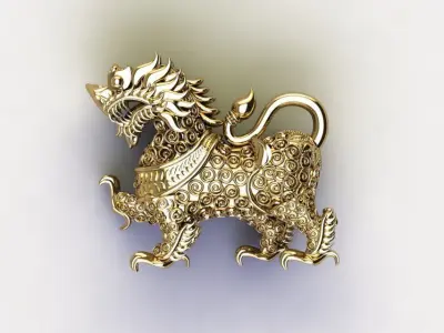 Lions Pendant Cambodia  3D model
