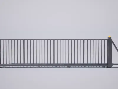 Entrance gate Low-poly 3D model