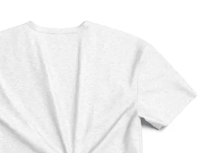 Flat Lay T-shirt front and back - twisted casual tshirt Low-poly 3D model