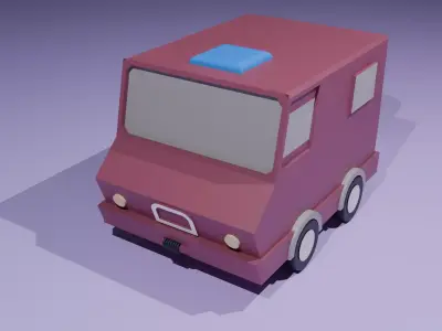 Car low poly model Free low-poly 3D model