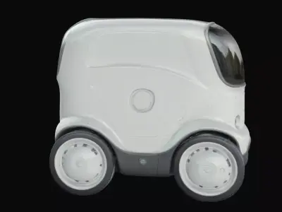 Delivery Robot Futuristic Smart City 3D Model Low-poly 3D model