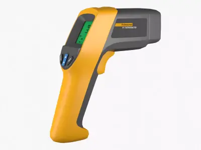 Thermometer infrared Low-poly 3D model