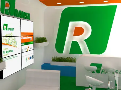 Stand for transport companies 3D model