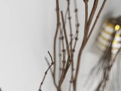 vase1022 vase with branches 3D model