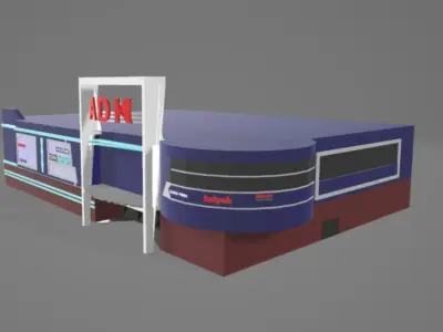 Shopping centre 3D model