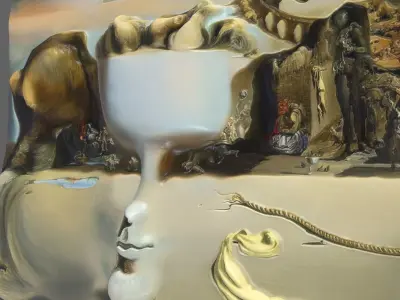 APPARITION OF FACE AND FRUITDISH ON A BEACH-SALVADOR DALI 3D print model