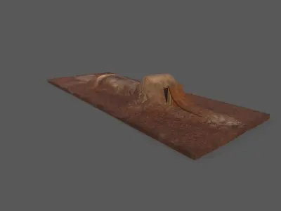 SLOPE RUNOFF JUMP Low-poly 3D model