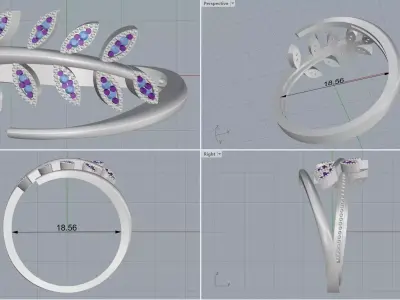 ring woman  3D print model 146