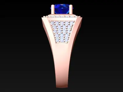Diamond Rings - Mens Ring - N4146 3D print model