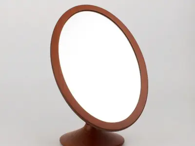 Hennings chestnut wood tabletop mirror 3D model