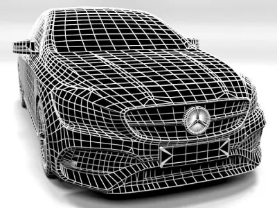 MERCEDES CLA SHOOTINGBRAKE AMG LOWPOLY Low-poly 3D model