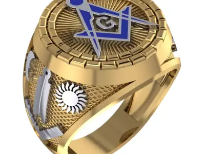 Masonic ring 101 3D print model