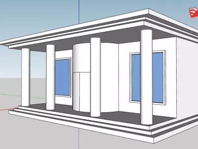 simple large public and or historical building  3D model