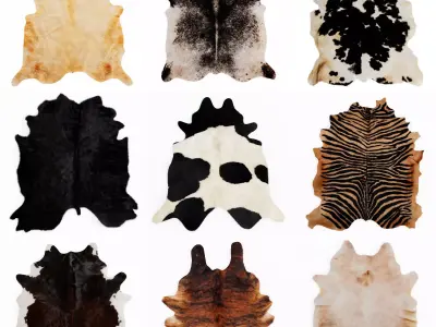 Nine Rugs From Animal Skins 09 3D model