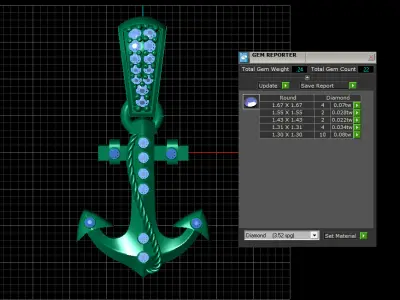 anchor pendant 3D print model