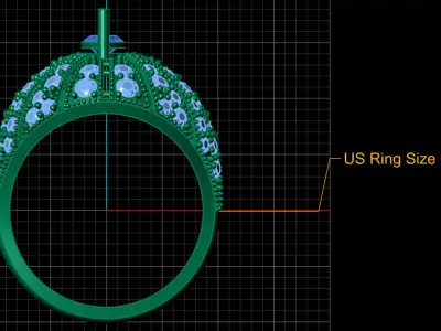 ANTIQUE LUXURY RING 3D PRINTABLE MODEL 3D print model