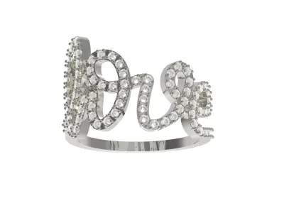 love ring 3D print model