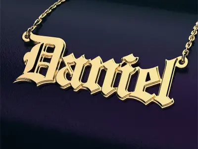 Name necklace Daniel 3D print model