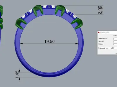 Jewelry Ring Gold Tiffany 3D print model