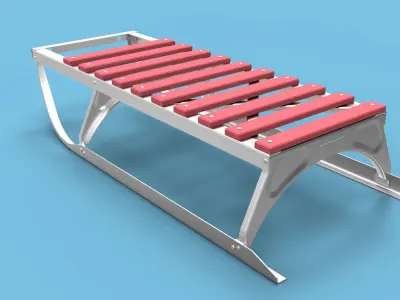 Child sled 3D model