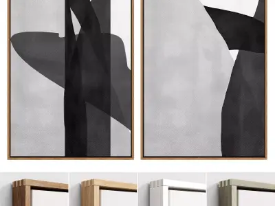 Plaster Two Frame 18 Low-poly 3D model