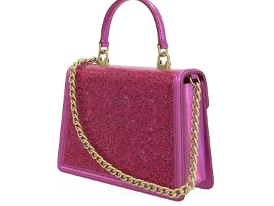 Dolce Gabbana Devotion top-handle Bag Glitter Covered Low-poly 3D model