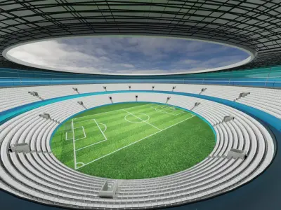 Football Stadium  Low-poly 3D model buy