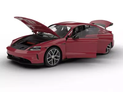 Porsche Taycan Black Edition 2026 HQ 3d model 3D model