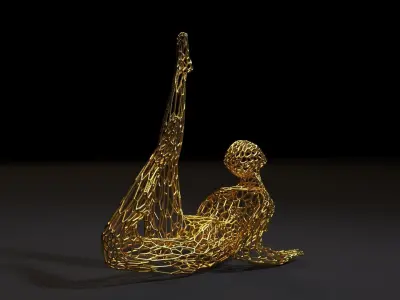 Acrobat figurine 3D print model