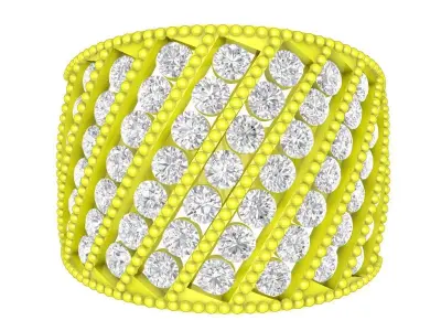 A7365 Luxury Fashion Diamond Women Ring 3D print model